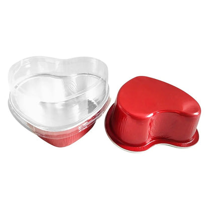 Heart Shaped Baking Cups and Lids