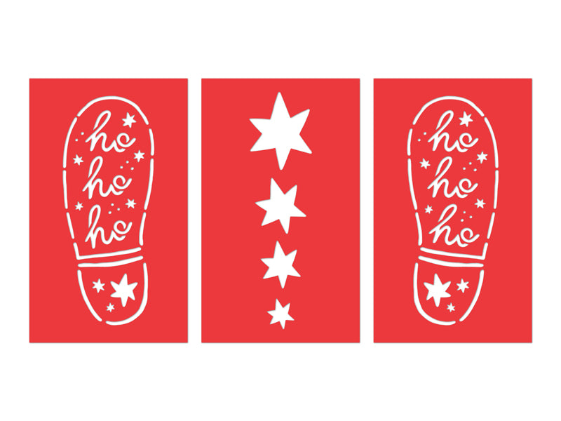 Santa Footprint Stencils – Christmas Morning Floor Decor | Pretty Little Party Shop