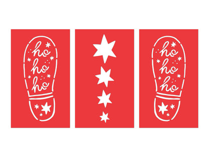 Santa Footprint Stencils – Christmas Morning Floor Decor | Pretty Little Party Shop