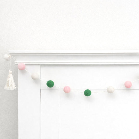 Pom Pom and tassels party garland