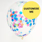 16" Bespoke Confetti Balloons | Custom Made Confetti Filled Balloons Pretty Little Party Shop
