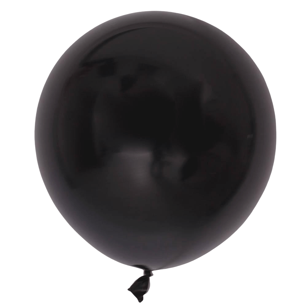 17" Black Round Latex Balloon | Round Balloons UK BSA