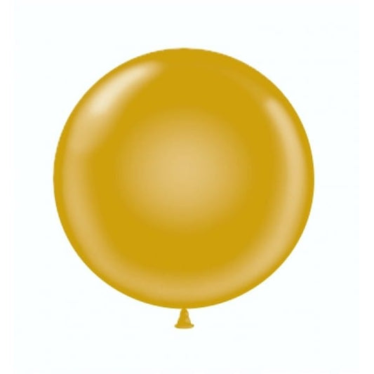 17" Gold Round Latex Balloon | Round Balloons UK TUFTEX
