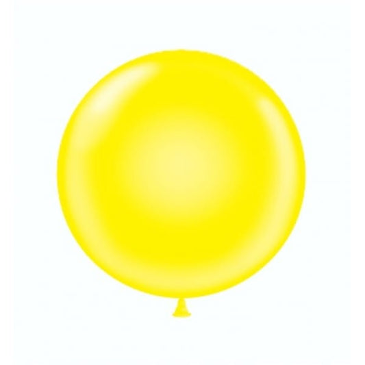 17" Yellow Round Latex Balloon | Round Balloons UK BSA