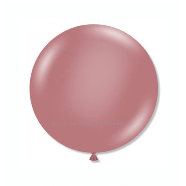 17" Canyon Rose Dusty Pink Round Latex Balloon | Tuftex Balloons UK TUFTEX