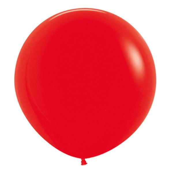 24" 60cm Round Red Balloons | Big Round Balloons | Sempertex Balloons sempertex