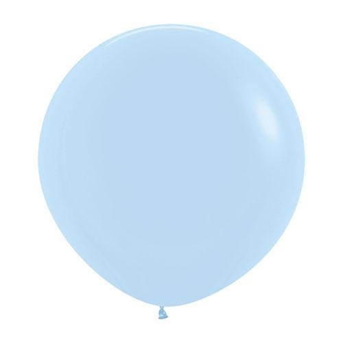 24" Chalk Pastel Balloons | Pastel Blue Balloons | Big Round Balloons sempertex