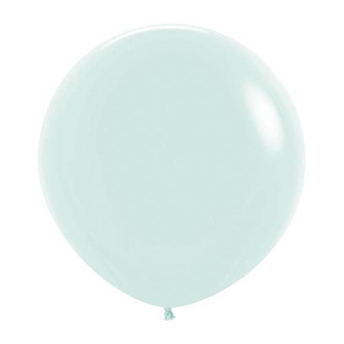 24" Chalk Pastel Balloons | Pastel Green Balloons | Big Round Balloons sempertex