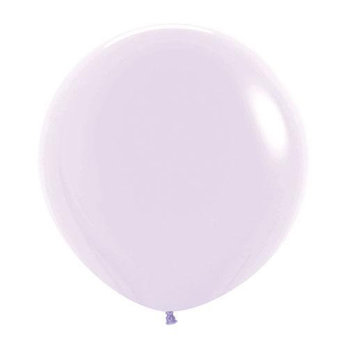 24" Chalk Pastel Balloons | Pastel Lilac Balloons | Big Round Balloons sempertex
