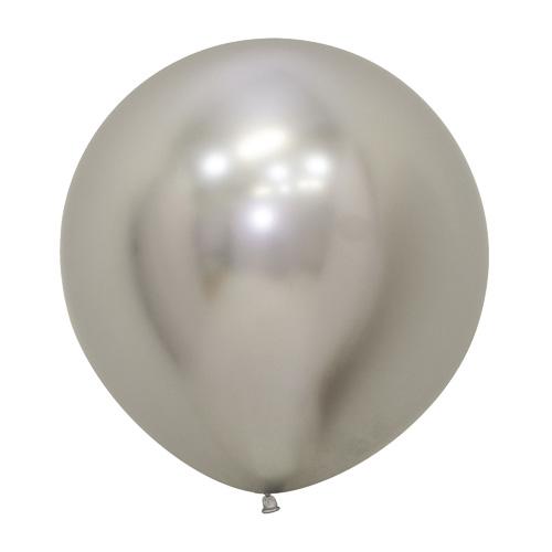Silver Reflex Chrome 24inch Balloons | Sempertex Balloons UK sempertex
