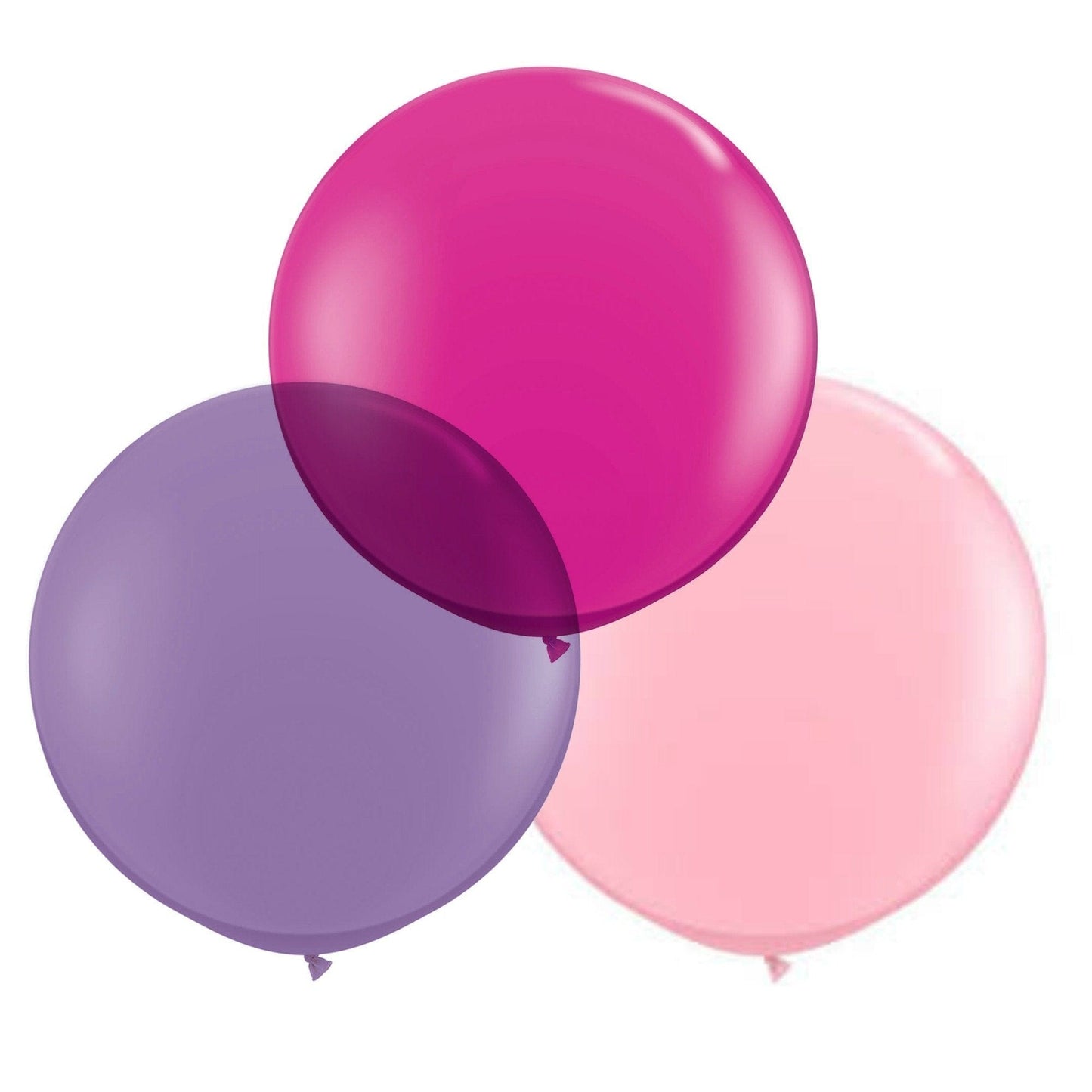 24" Pink Round Latex Balloon | Big Round Balloons UK Unique
