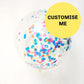 2ft Bespoke Confetti Balloons | Custom Made Confetti Filled Balloons Pretty Little Party Shop