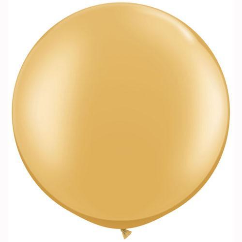Gold Giant Round Balloon | 3ft Jumbo Balloons | 36" Wedding Balloons Qualatex