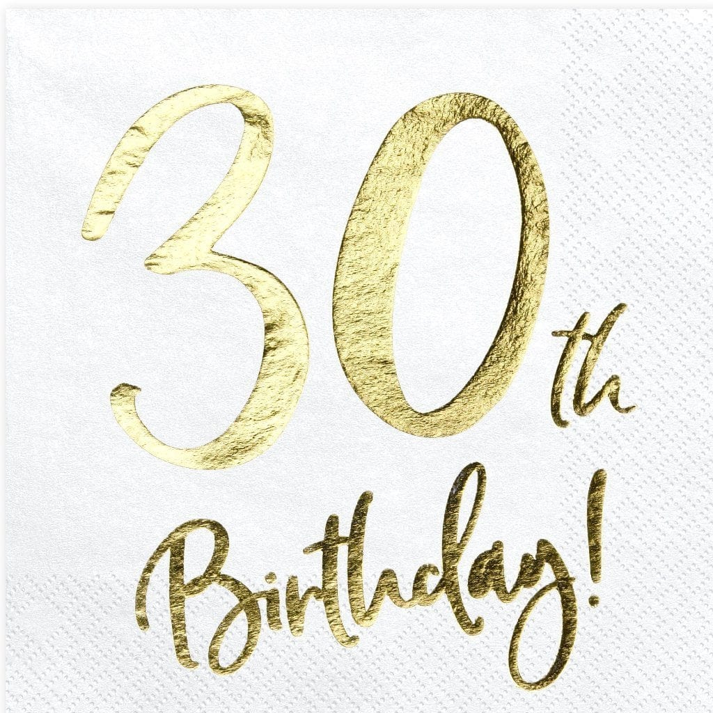 30th Birthday Party Napkins | Thirtieth Birthday Party Decorations Party Deco