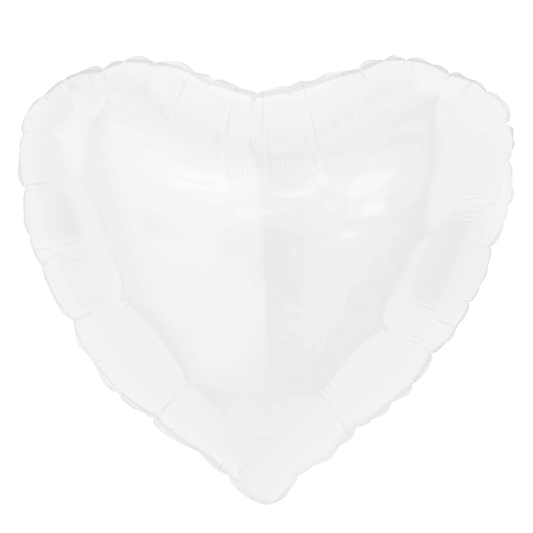 Giant White Heart Foil Balloon | Large Heart Helium Balloons Qualatex