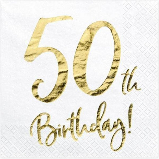 50th Birthday Party Napkins | 50th Birthday Party Supplies Decorations Party Deco