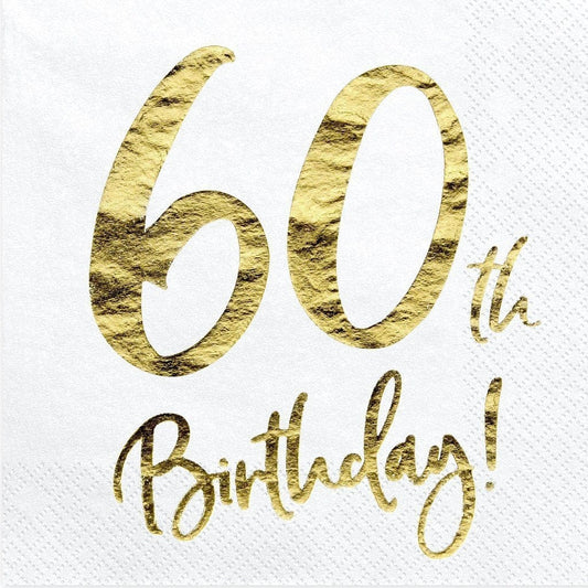 60th Birthday Party Napkins | 60th Birthday Party Supplies Decorations Party Deco