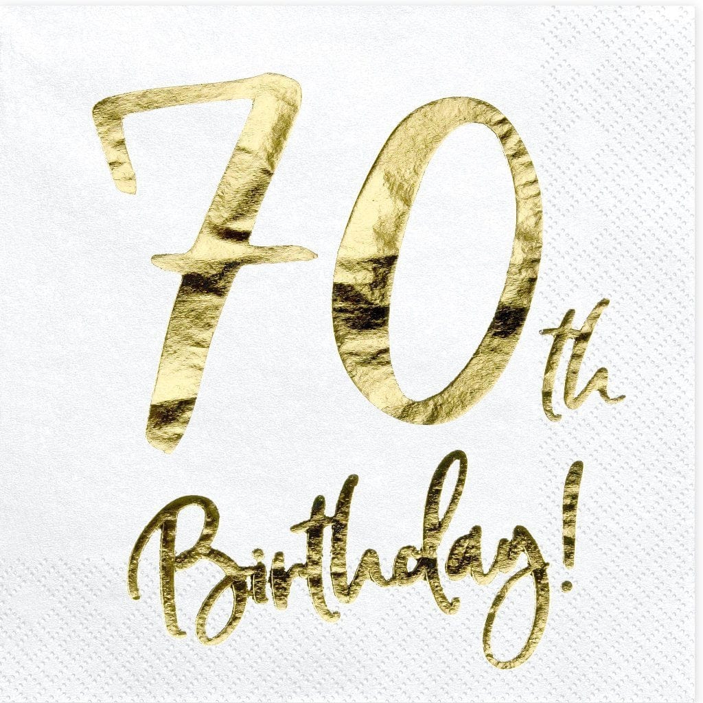 70th Birthday Party Napkins | 70th Birthday Party Supplies Decorations Party Deco