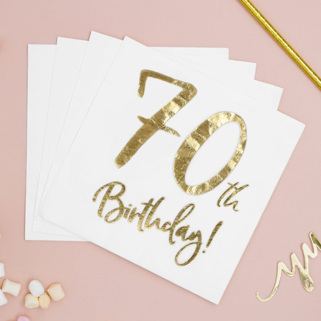 70th Birthday Party Napkins | 70th Birthday Party Supplies Decorations Party Deco