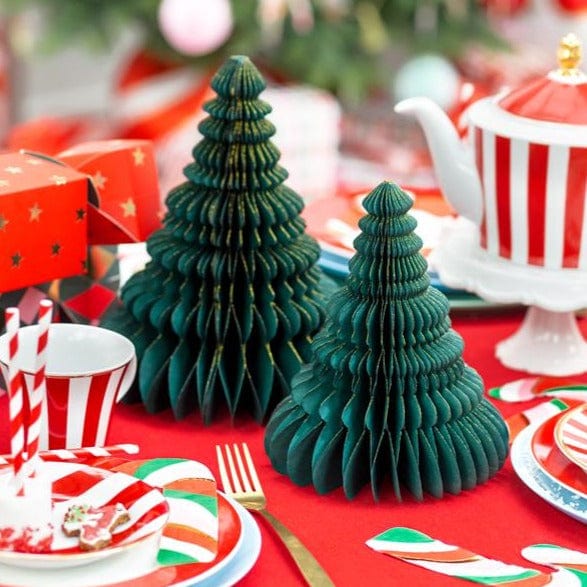 Paper Honeycomb Christmas Tree Decoration | Green Honeycomb Trees partydeco