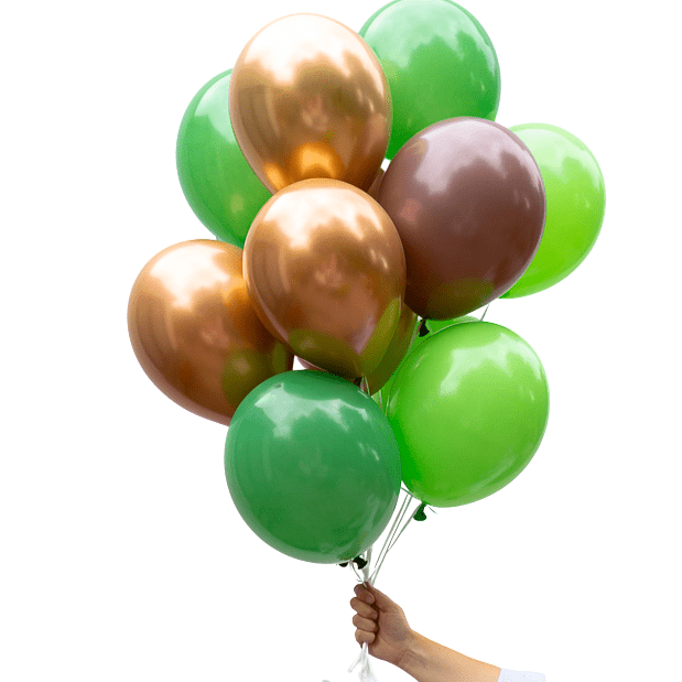 Safari Party Mixed Balloons | Assorted Green Latex Balloons 