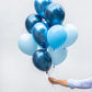 Latex Balloon Bunch - Blue Denim Mixed Colour Balloons - Pretty Little Party Shop