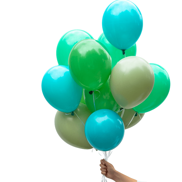 Dinosaur Party Mixed Balloons | Assorted Green Latex Balloons