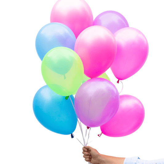 Neon Disco Latex Balloons | Assorted Pretty Latex Balloons 