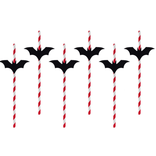 Halloween Bat Paper Straws | Cool Halloween Party Supplies UK Party Deco