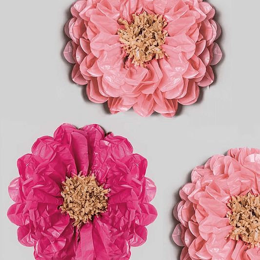 Giant Paper Flower Decorations Pinks | Silk Paper Flowers UK YEY! Lets Party