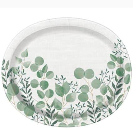 Eucalyptus Platters - paper serving platters UK