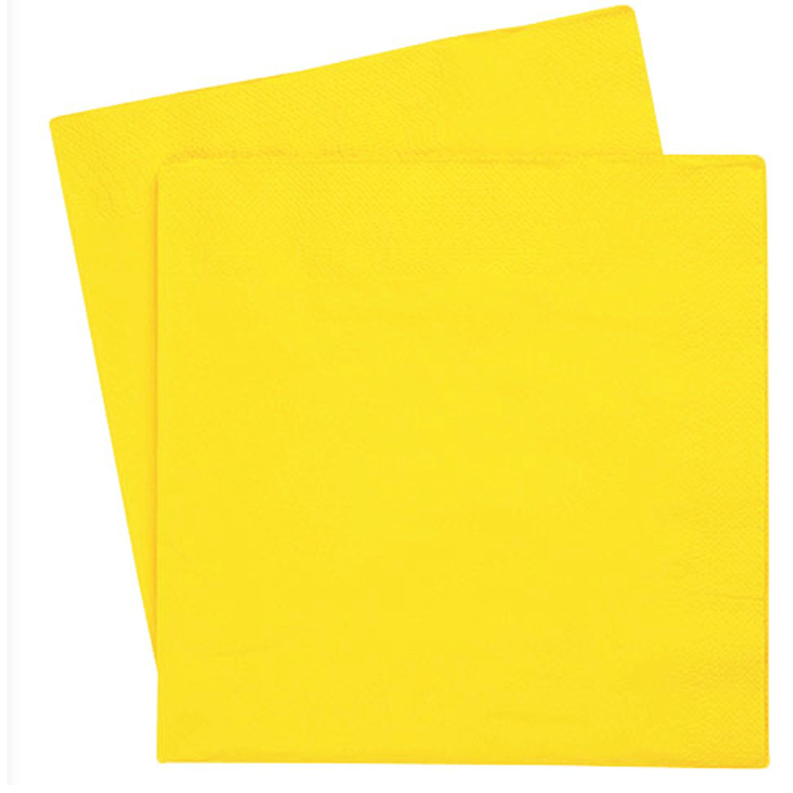 Yellow Paper Napkins | Plain Paper Serviettes | Solid Colour Unique