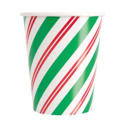 Christmas Peppermint Swirl Paper Cups | Christmas Party Plates Unique