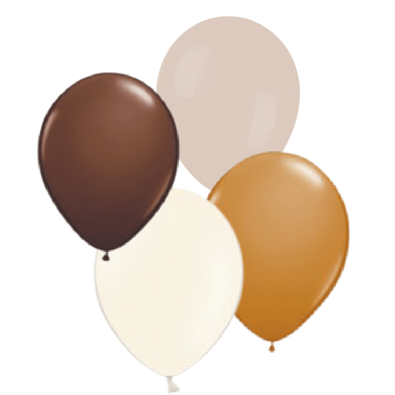 Coffee Coloured Balloon Mix | Latex Wedding Balloons | Balloons UK BELBAL