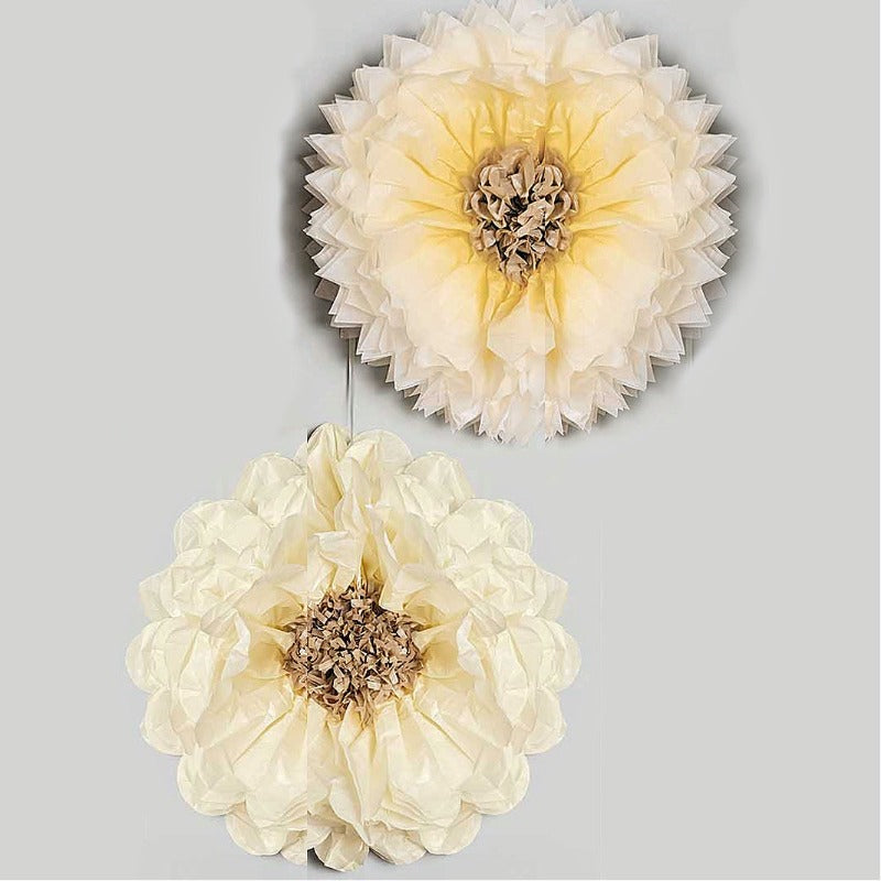 Cream Paper Flower Decorations UK