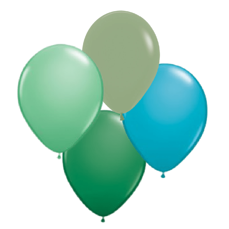 Dinosaur Party Mixed Balloons | Assorted Green Latex Balloons BELBAL