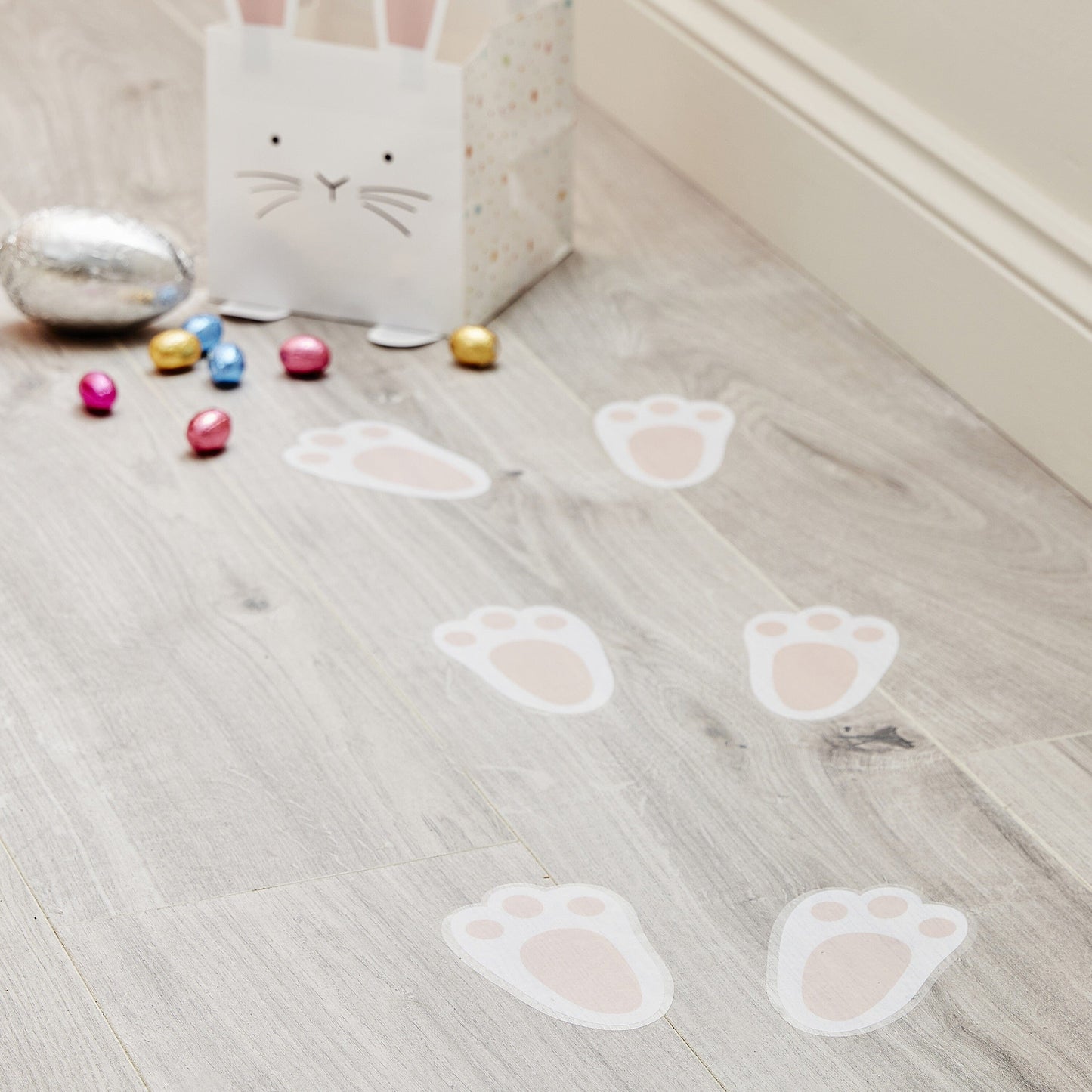 Easter Bunny Feet Floor Stickers | Easter Morning Ideas Ginger Ray