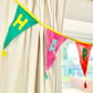 Eco Party Bunting Decorations | Fabric Tassel Bunting - Happy Birthday Talking Tables