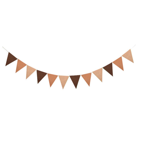 Brown Felt Bunting | Eco Friendly Party Decorations UK
