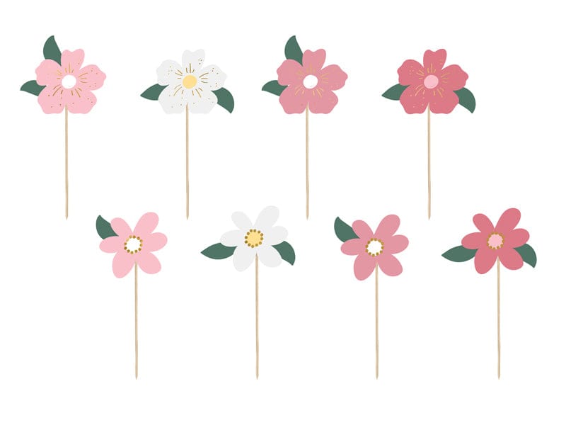 Flower Cupcake Toppers for Parties UK