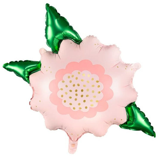 Pink Flower Foil Helium Balloon by Party Deco