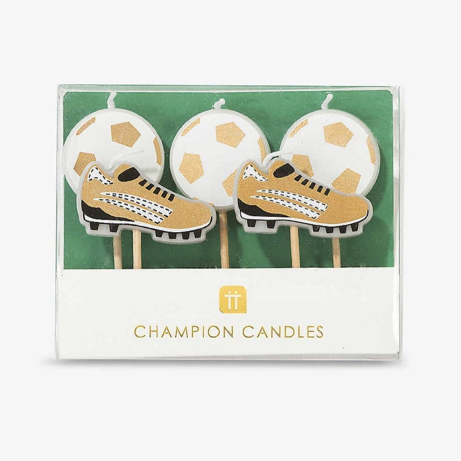 Football Candles | Football Party Ideas Birthday Party Cake Candles Talking Tables
