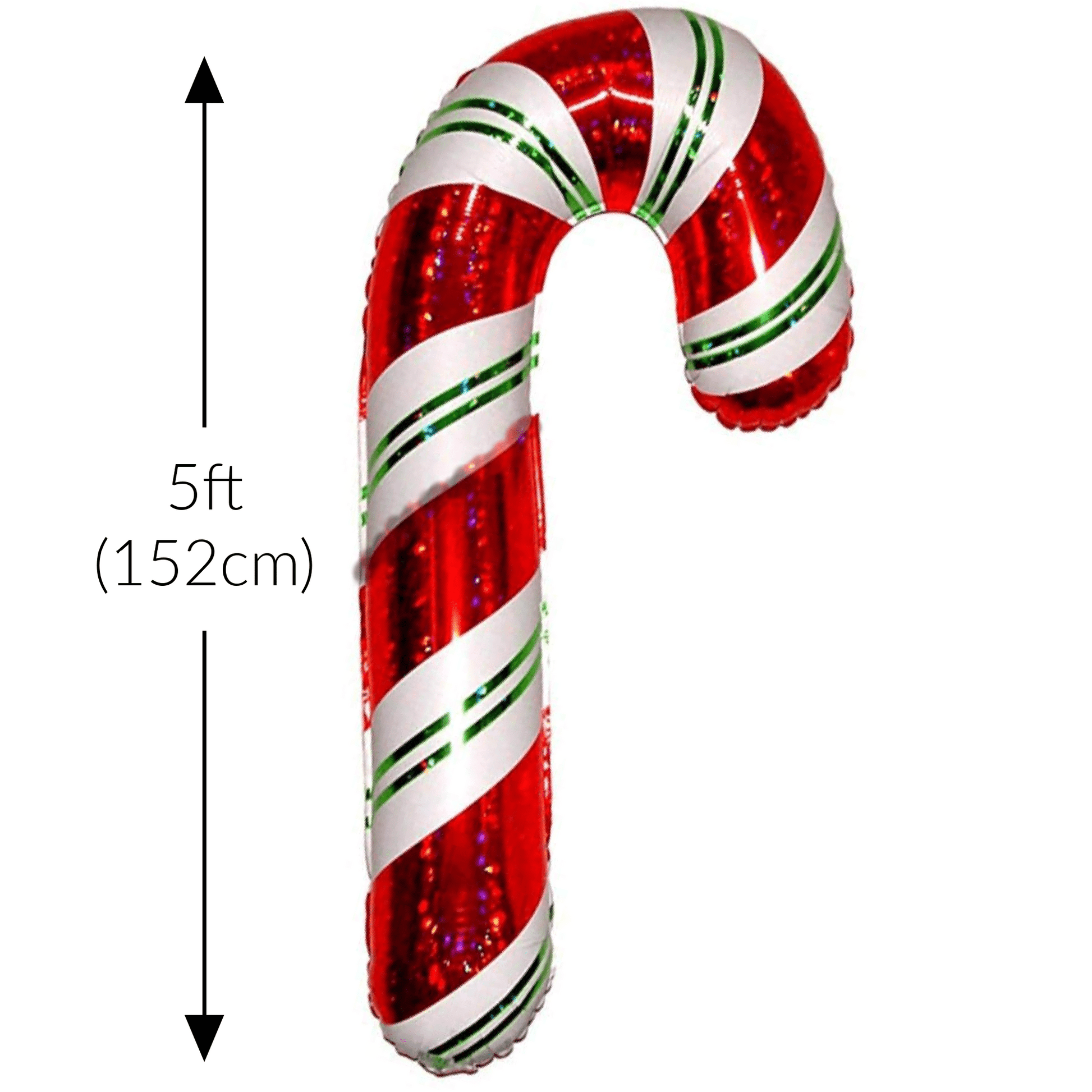 5ft Candy Cane Holographic Balloon