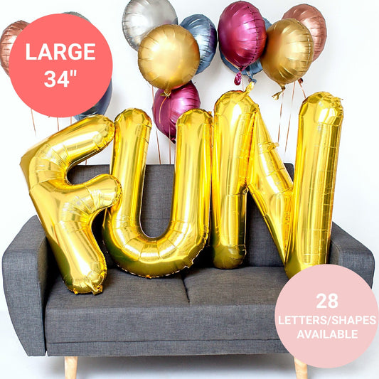 Large Balloon Letters 34" | Foil Balloon Letters |  Helium Balloons Northstar