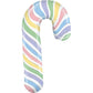 37" Pastel Stripe Candy Cane Balloon | Christmas Balloons Online Grabo