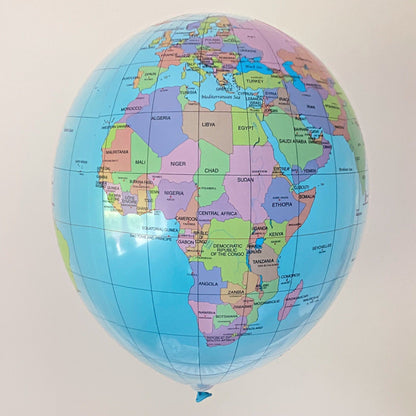 Map of the Globe Balloon | Earth Map Balloon | Kids Party Balloons Grabo