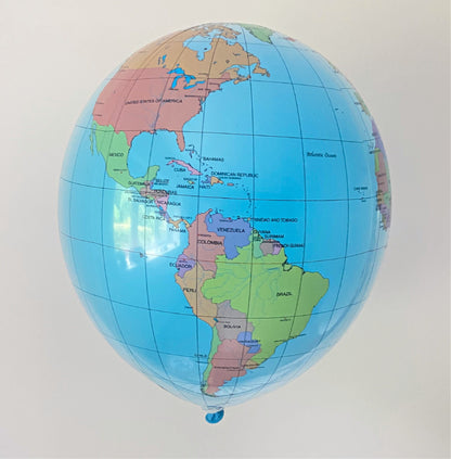 Map of the Globe Balloon | Earth Map Balloon | Kids Party Balloons Grabo