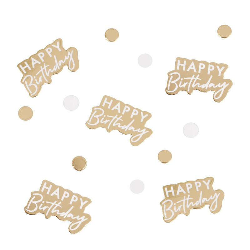 Gold Happy Birthday Confetti | Table Confetti UK
