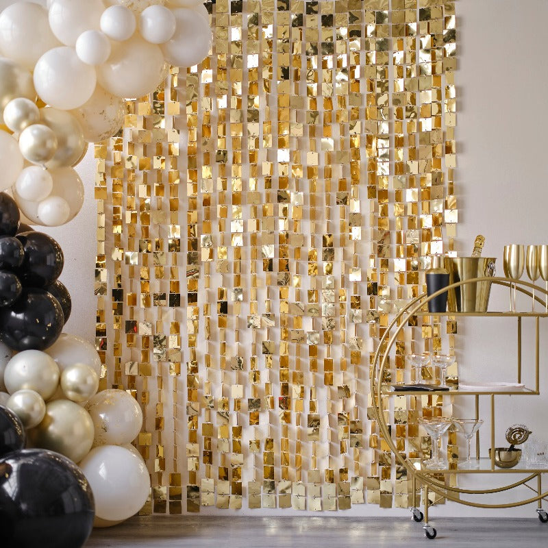 Gold Sequin Backdrop | Event Decorations | Party Props and Decorations