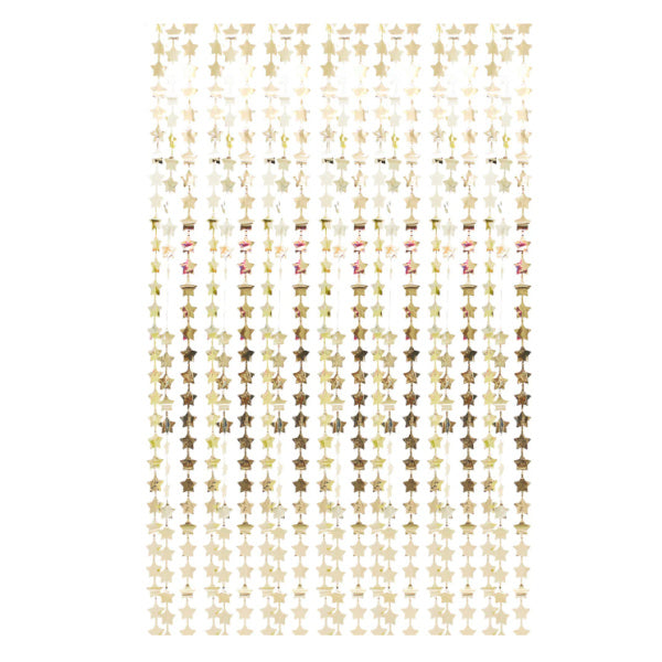 Gold Star Party Backdrop Curtain Event Decorations